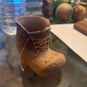 Little hand made wooden shoe